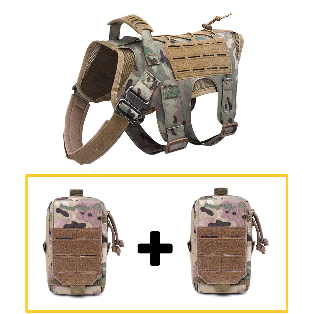 Lighteme Nylon Tactical Service Dog Harness Heavy Duty Dog Training No Pull Dog Harness Clearance