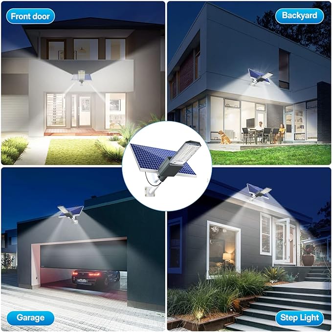 Lighteme 3500W Solar Street Lights Outdoor, IP67 Commercial Parking Lot Light Dusk to Dawn