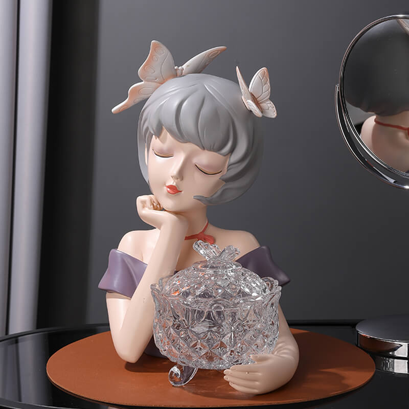 Décoration de rangement de bureau Lighteme Butterfly Girl
