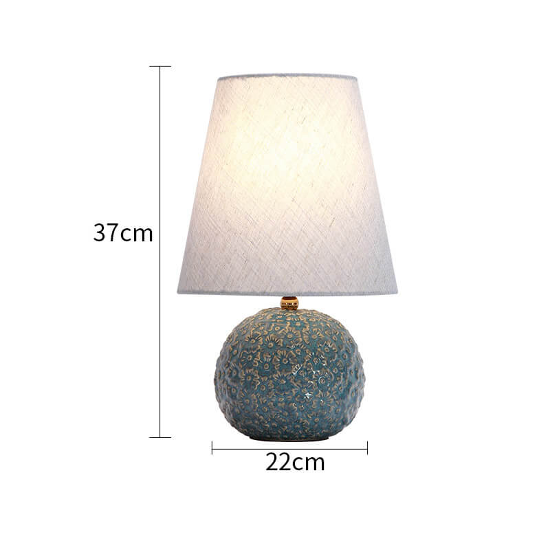 Lighteme Carved Flower Ceramic Table Lamp
