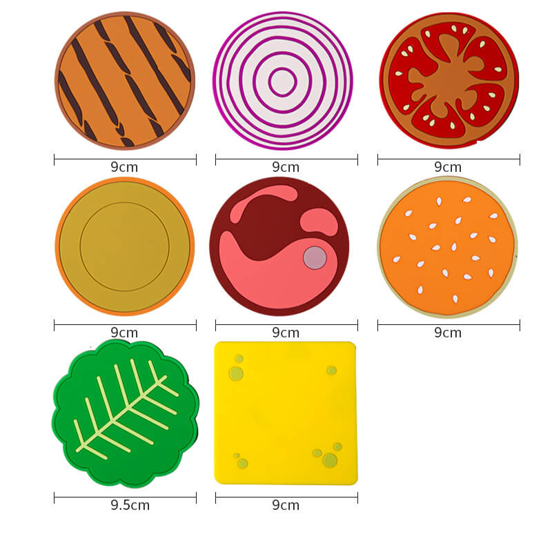 Lighteme Creative Hamburger Shape Coaster Set