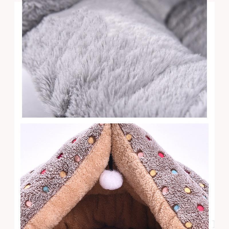 Lighteme Dots Winter Fleece Ball Cat Bed (2 colors)