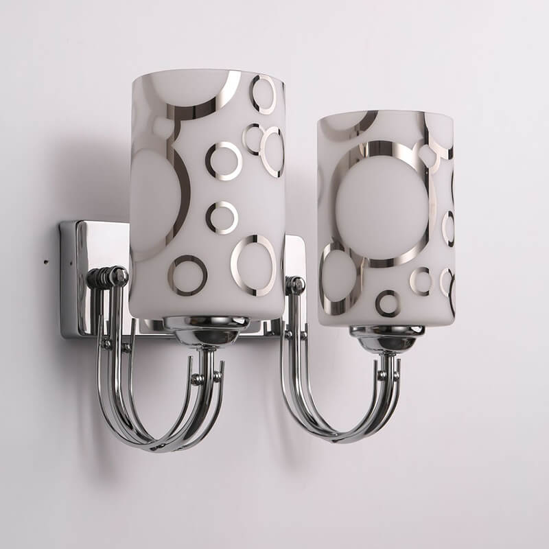 Lighteme Double Headed Bubble Pattern Glass Wall Lamp