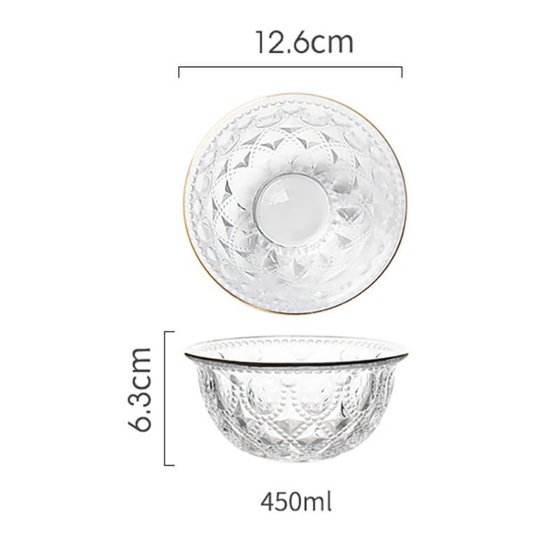 Lighteme Embossed Glass Bowl
