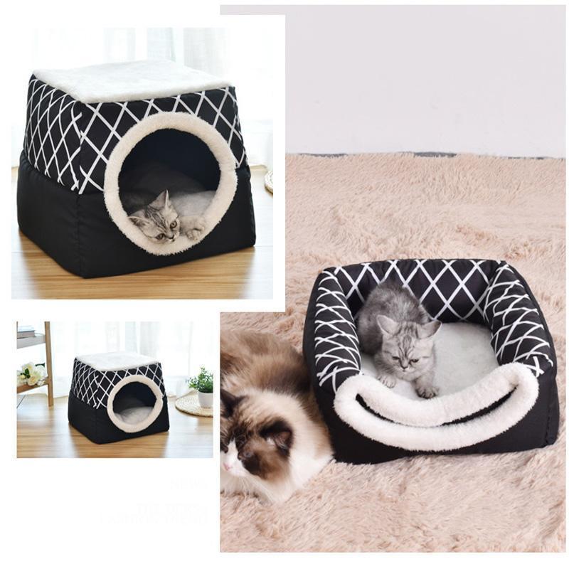 Lighteme Kitten House Dual-Use Cat Nest Pet Bed (2 colors & 2 sizes)