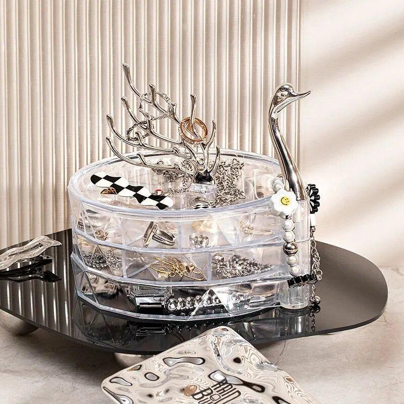 Lighteme Schmuckaufbewahrungsbox in Schwanenform – Ordnen Sie Ihren Schmuck mit Stil!