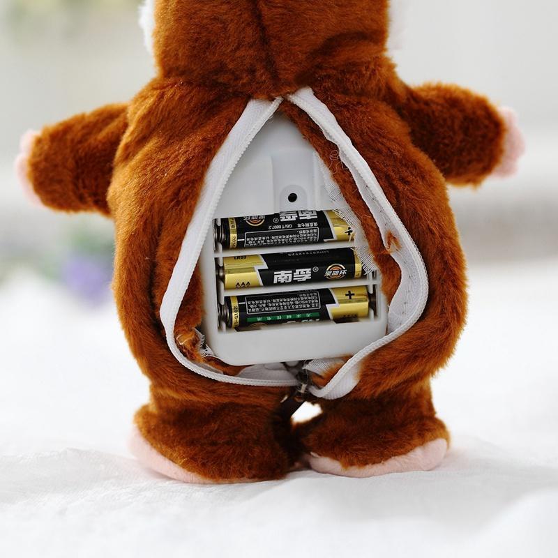Lighteme Cute Walking & Talking Interactive Sound Record Hamster Plush Toy