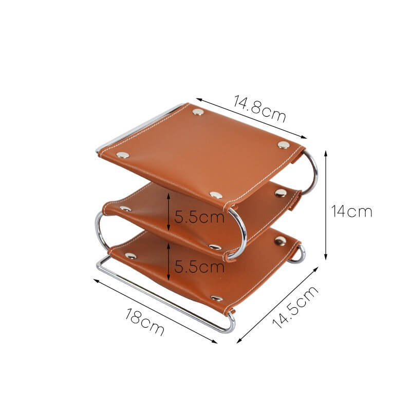 Rangement de bureau en cuir Lighteme