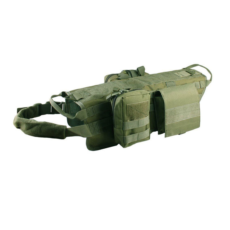 Lighteme 3 Colors Tactical Dog Harness Adjustable Military K9 Harness Vest with 3 Detachable Pouches Clearance