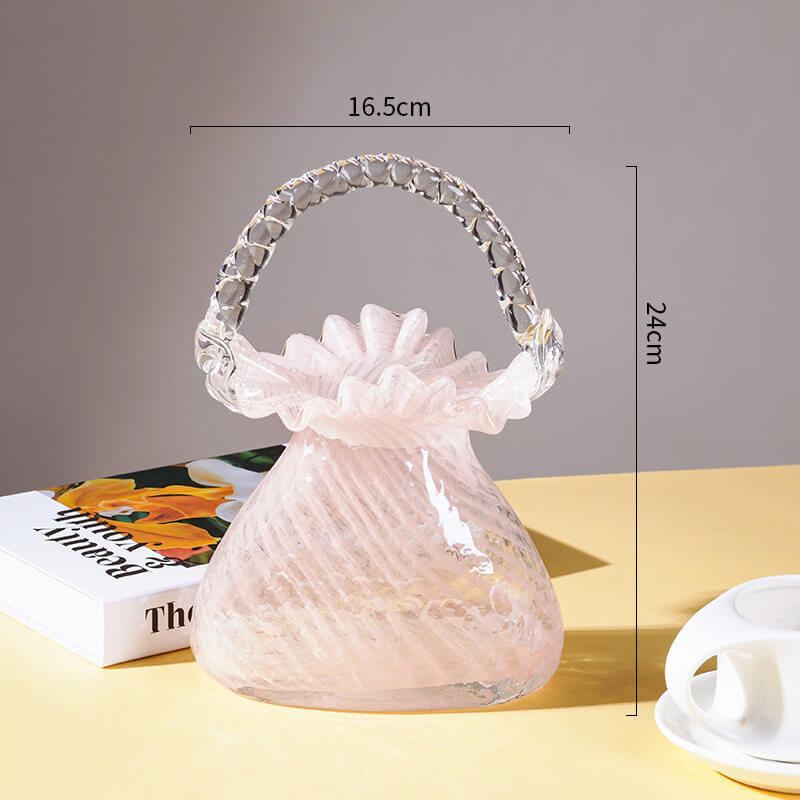 Lighteme Light Luxury Glass Handbag Vase
