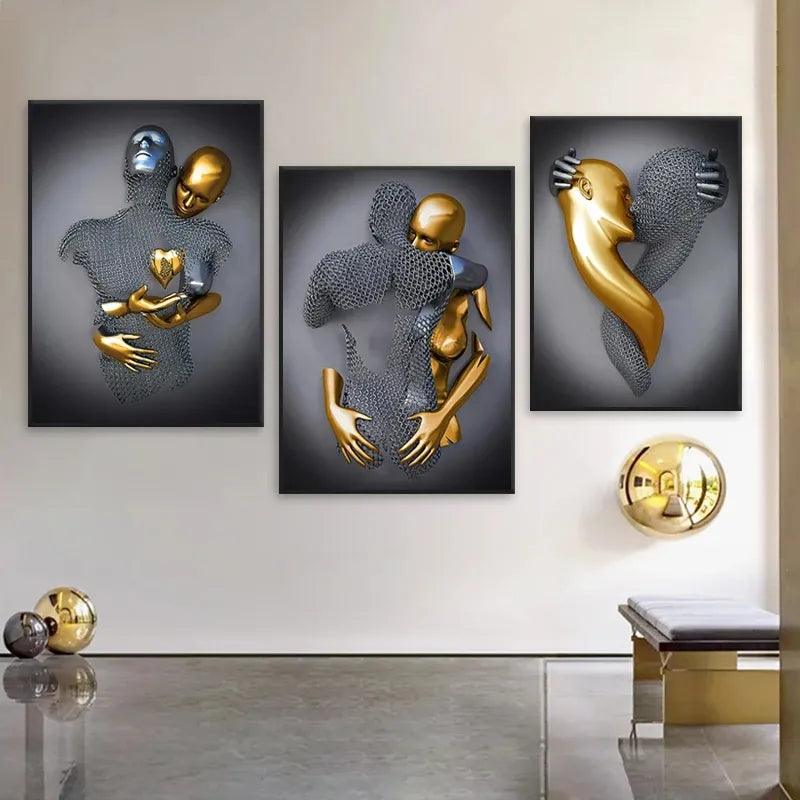 Lighteme Silber Leinwand Gemälde