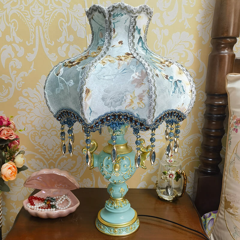 Lampe de chevet créative de luxe bleue Lighteme