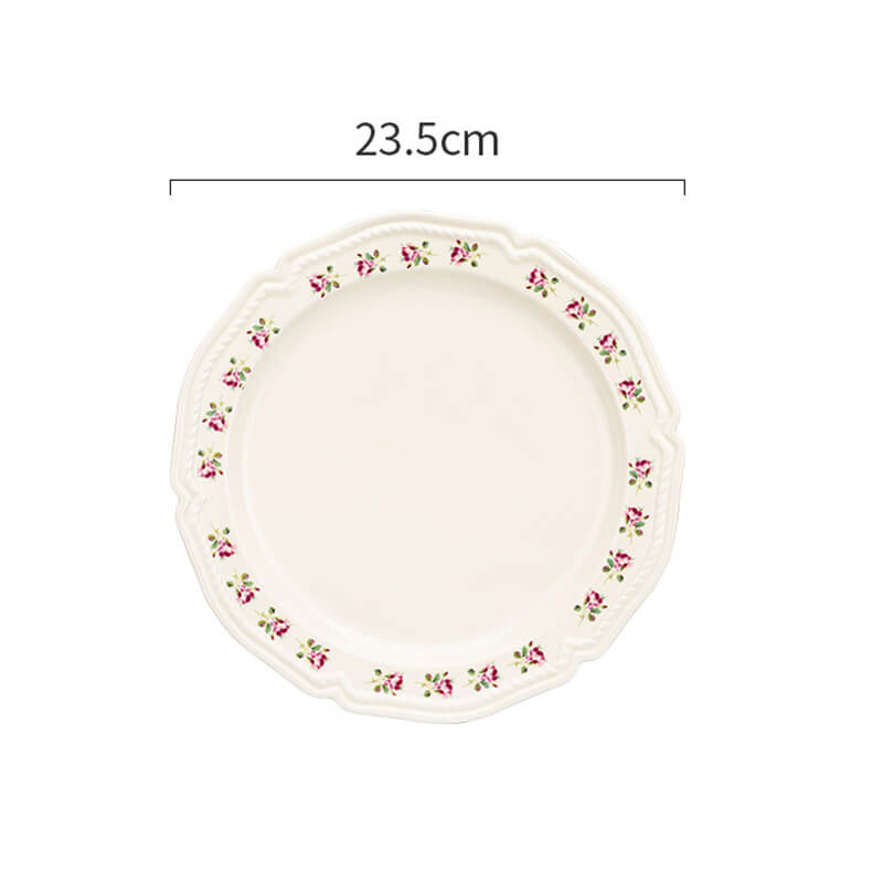 Assiette en céramique gaufrée Lighteme Rose