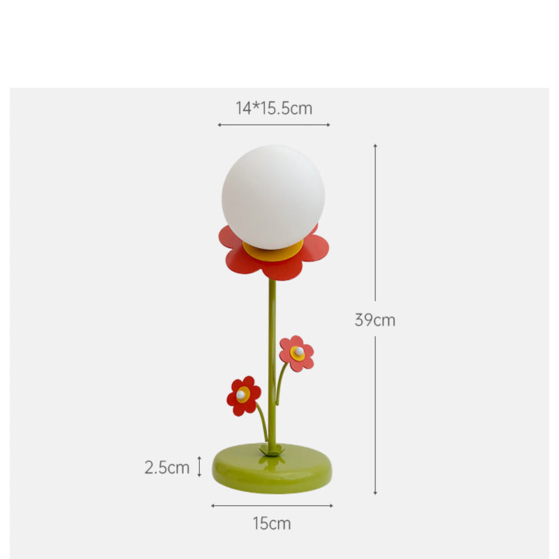 Lighteme Kleine rote Blumen-Tischlampe