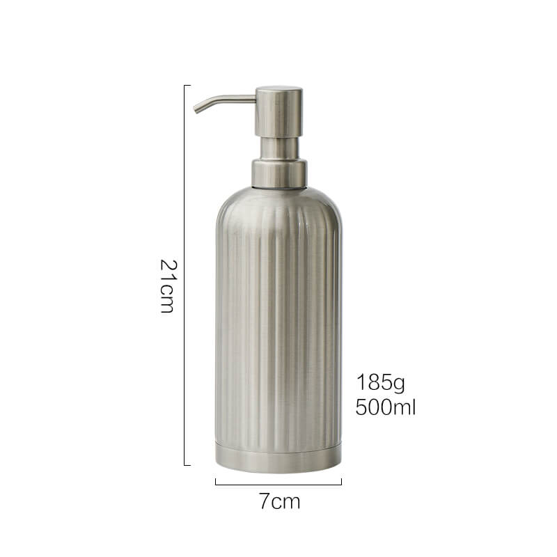 Lighteme Striped Stainless Steel Soap Dispenser