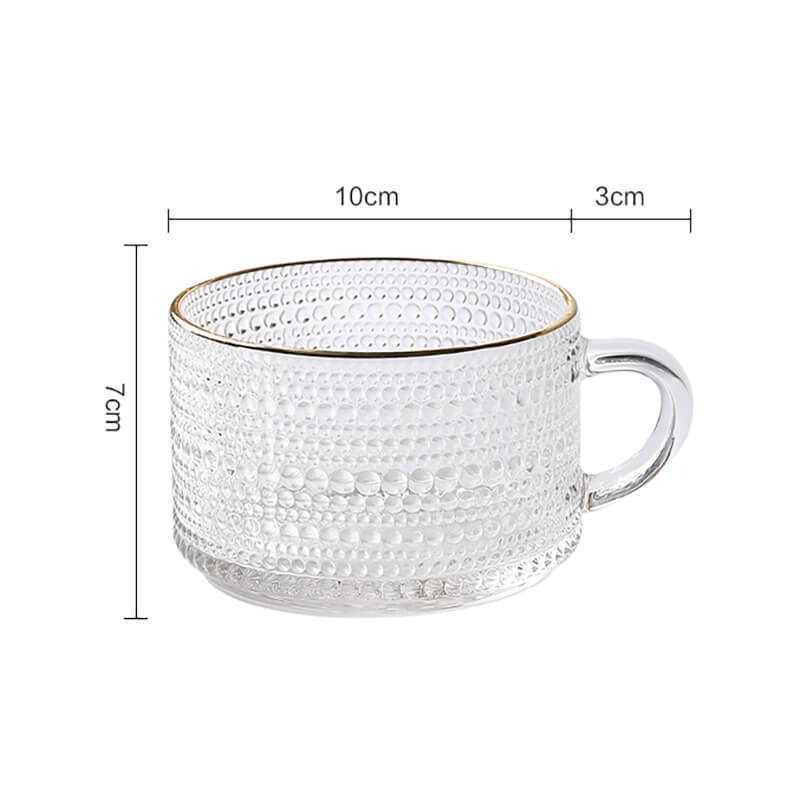 Lighteme Sunflower Embossed Glass Cup