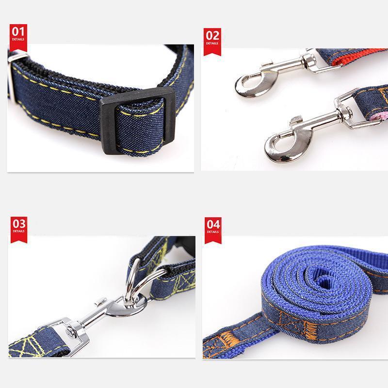 Lighteme Three-Piece Suit Pet Harness Traction Rope Collar (4 colors & 4 sizes)