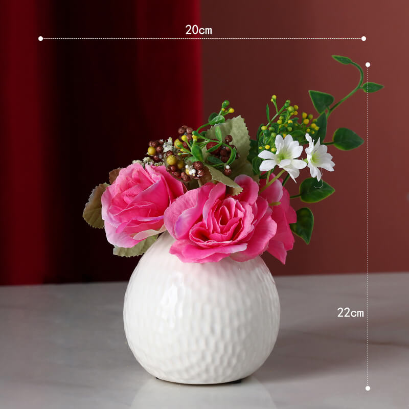 Lighteme Ceramic Embossed Vase