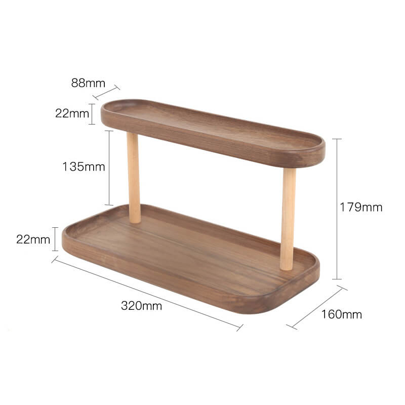 Support de rangement de bureau pour bijoux en bois Lighteme