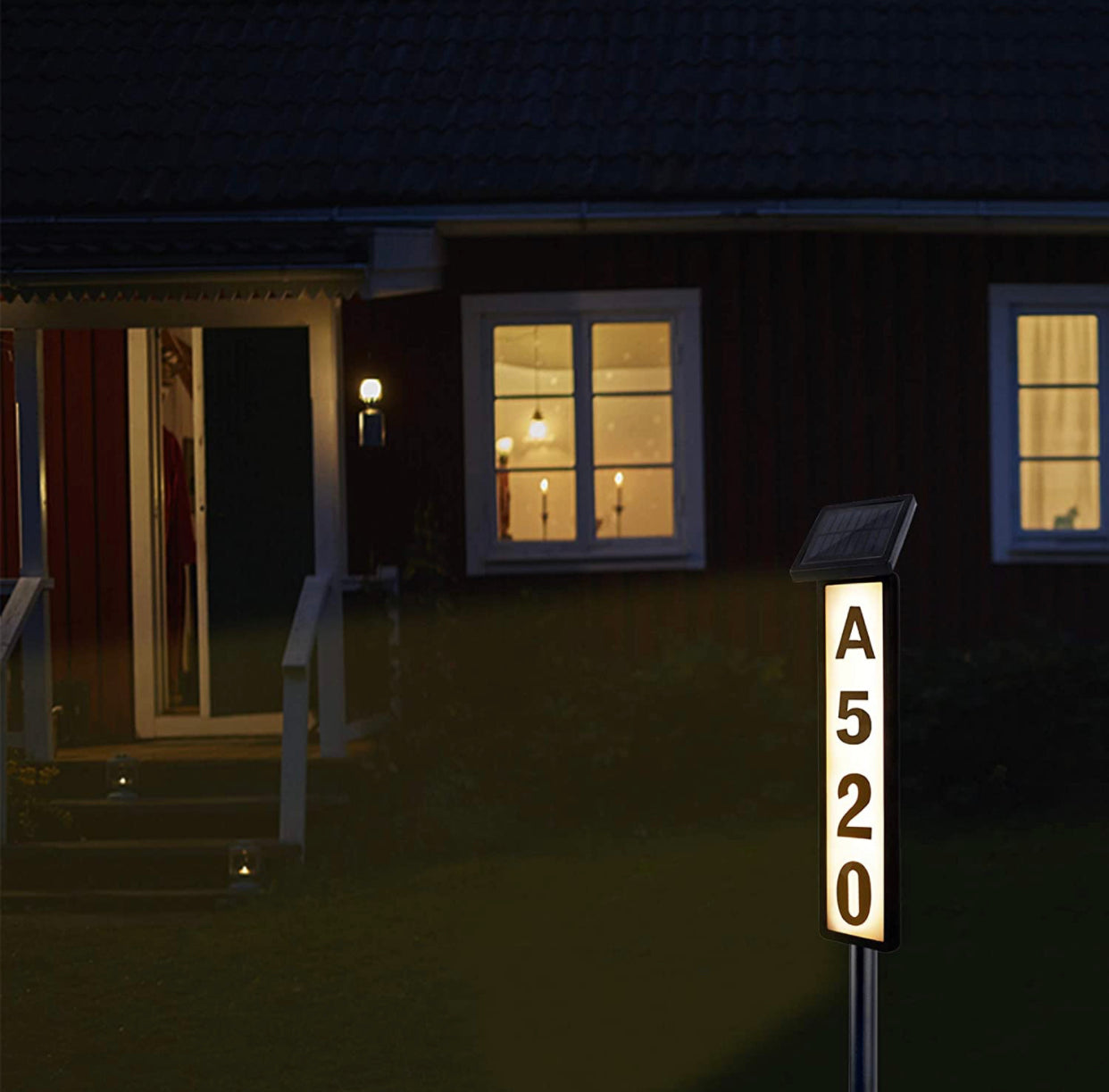 Lighteme Solar Lighted House Address Numbers Sign,25 Lumen Five Digit