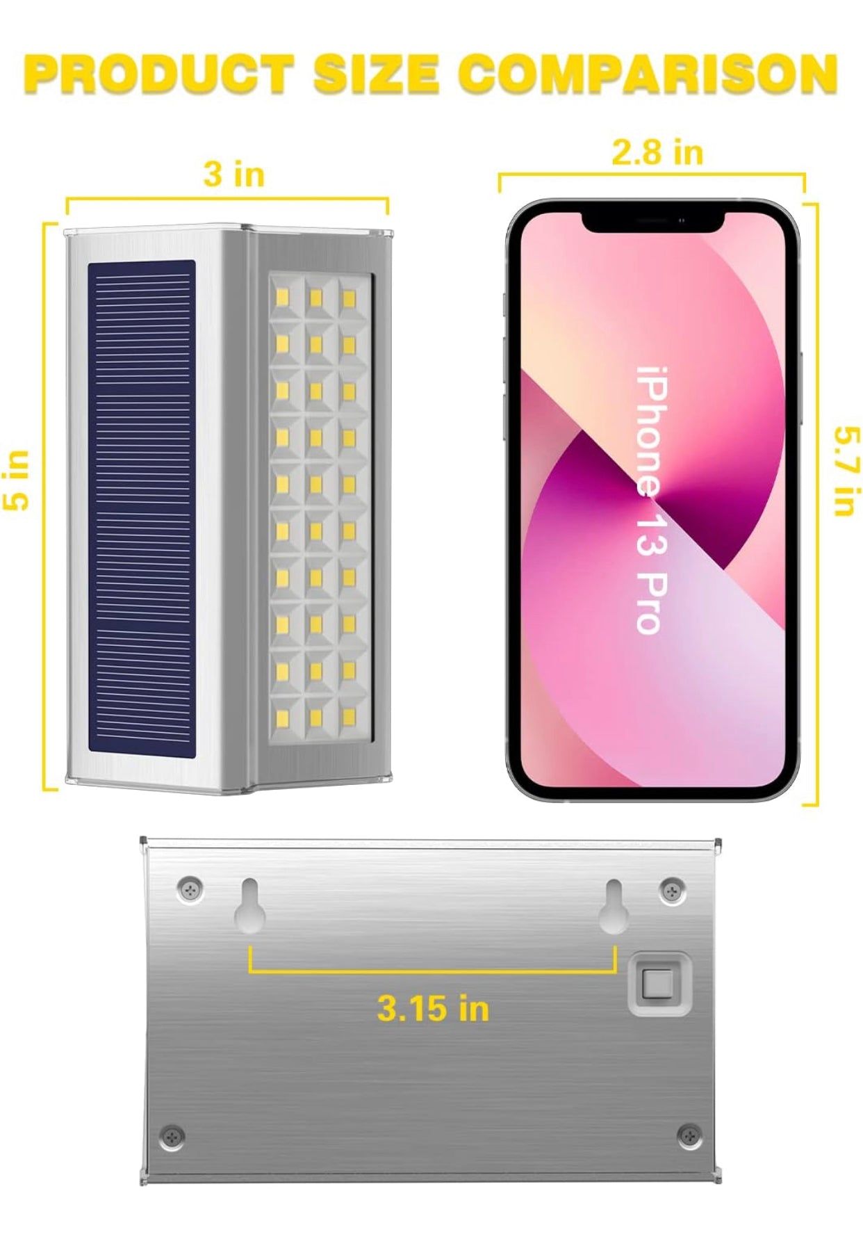 【6 Pack】Lighteme 30 LED Solar Step Lights Outdoor Stainless Steel Bright Solar Deck And Stairs Lights