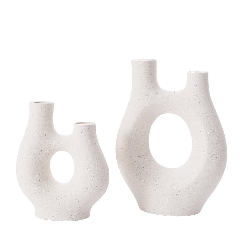 Lighteme Creative White Ceramic Vase for Home Decoration