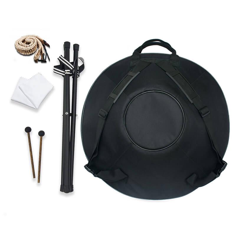AS TEMAN Handpan CHAOS 10 Notes Ré Mineur Scale Fuchsia hangdrum avec coffret cadeau