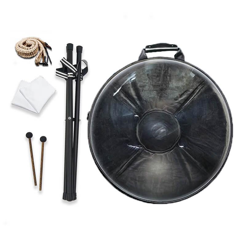 Lighteme As Teman Handpan Polaris 10 Notes D Minor Scale Golden hangdrum with gift set