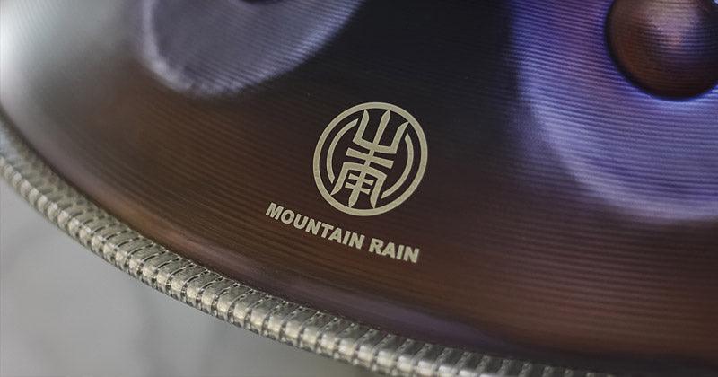 Lighteme Mountain Rain Handmade Hammering Handpan Drum, Kurd Scale D Minor, Available in 432 Hz and 440 Hz, High-end 22 Inches 9 Tones Featured High-end Nitride Steel