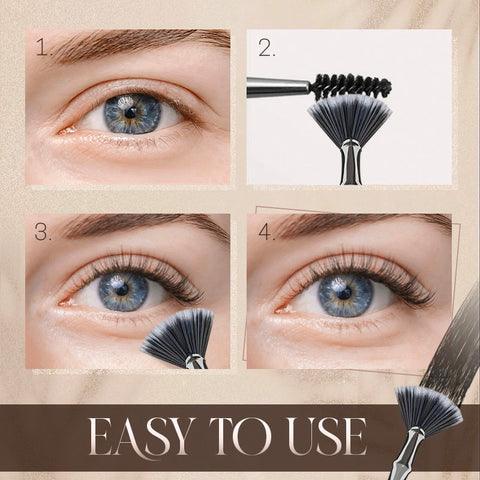 Lighteme abgewinkelte, fächerförmige Wimpernbürste