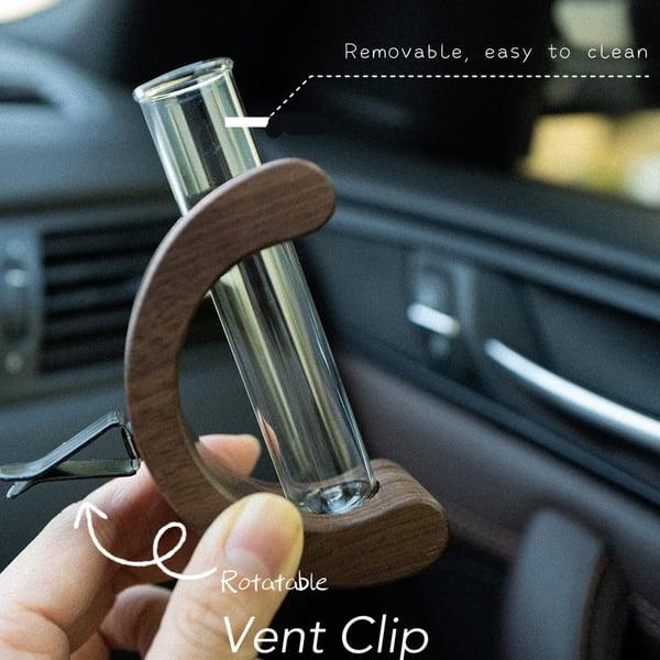 Lighteme Kompaktauto Miniatur-Blumenvase aus Holz