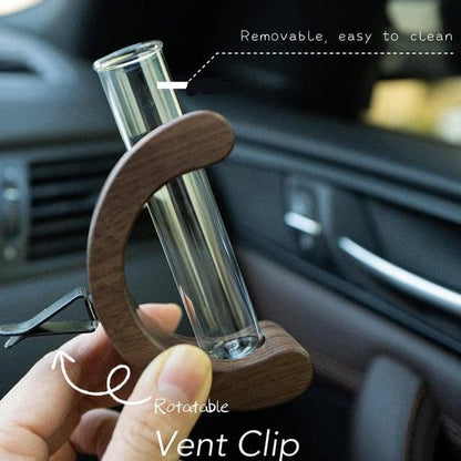 Lighteme Kompaktauto Miniatur-Blumenvase aus Holz