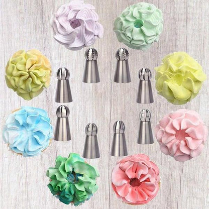 Lighteme Kuchendekor-Spritztüllen-Set, 9 Stück