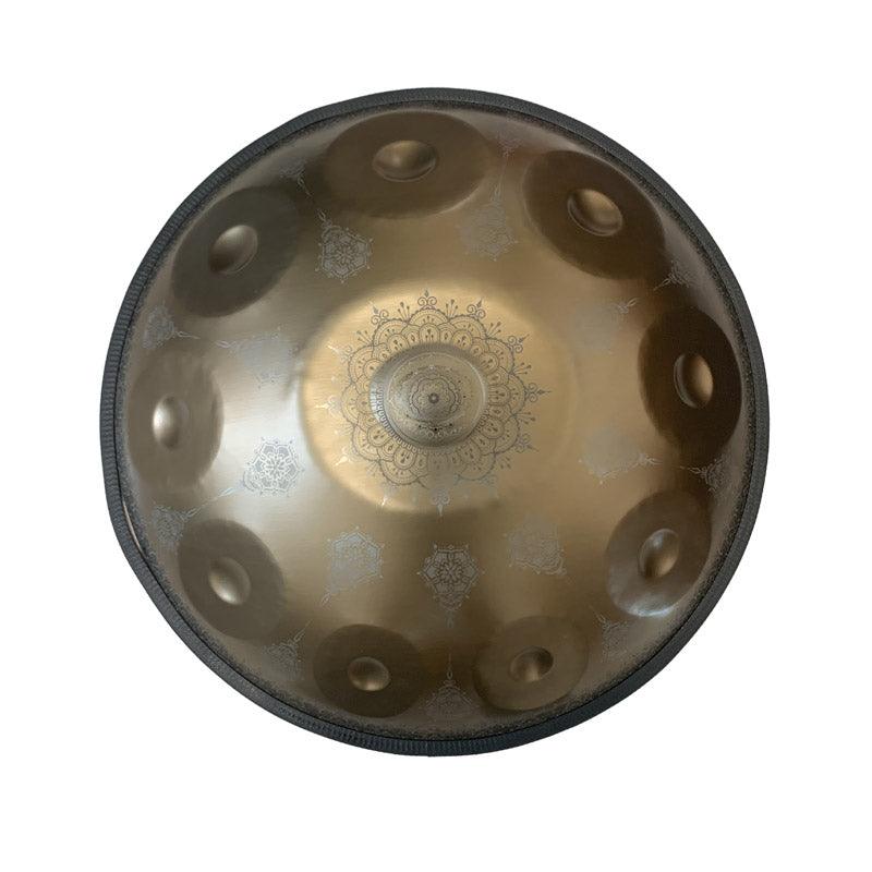 Lighteme Handmade Custom Mandala HandPan Drum D Minor Sabye Scale 22 Inches 9/10/12 Notes Stainless Steel Percussion Instrument