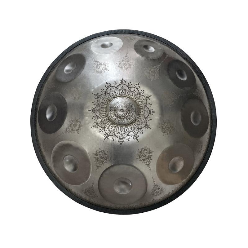 Lighteme Handmade Custom Mandala HandPan Drum D Minor Sabye Scale 22 Inches 9/10/12 Notes Stainless Steel Percussion Instrument