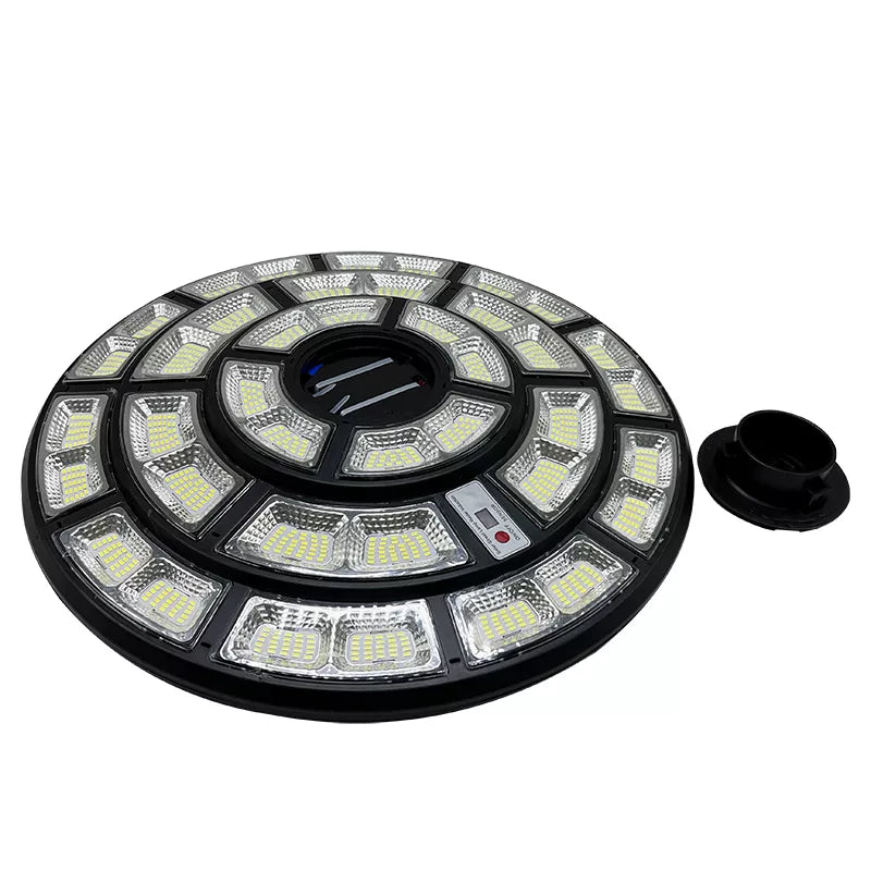 Lighteme 2500W Solar Outdoor Light UFO Garden Pole And Wall Street Lights For Home, Yard, Farmhouses with Remote