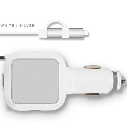 Lighteme Two-In-One Retractable Car Charger (4 colors)