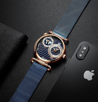 Lighteme Luxury Waterproof Multi Time Zone Watch For Men (5 colors)