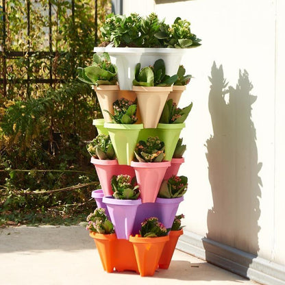 Lighteme La tour à fleurs ultime, peu encombrante et empilable verticalement