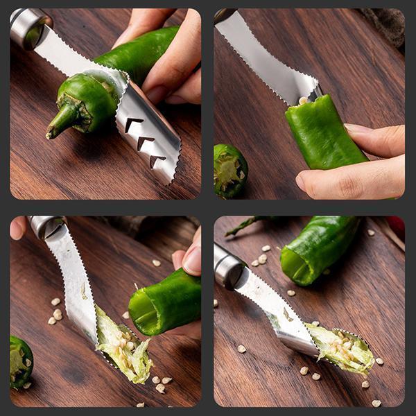 Lighteme Stainless Steel Chili Corer Peppers Seed Remover