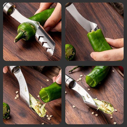 Lighteme Stainless Steel Chili Corer Peppers Seed Remover