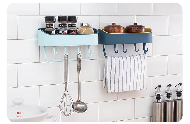 Lighteme Adhesive Bathroom Shelf Storage Organizer (4 colors & 2 types)