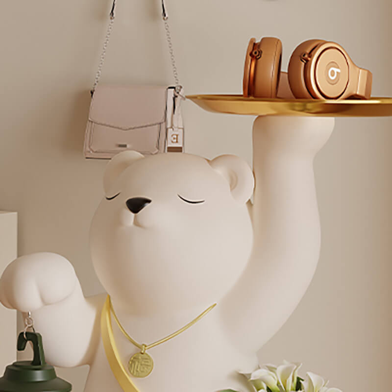 Décoration de rangement en résine en forme d'ours mignon Lighteme