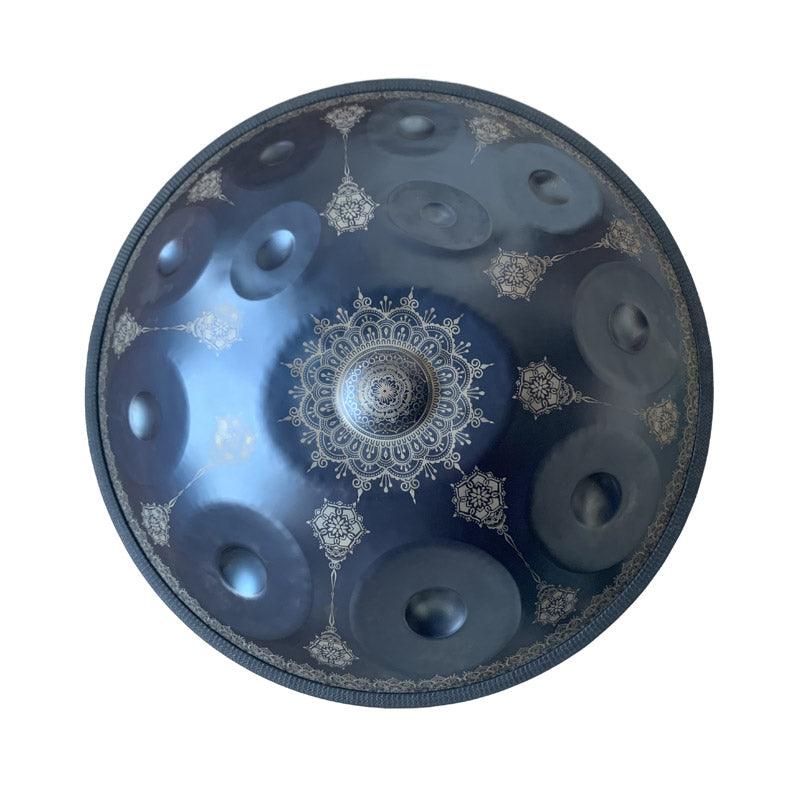 Lighteme Handmade Custom Mandala HandPan Drum E La Sirena Scale 22 Inch 9/10/12 Notes Nitride Steel Percussion Instrument