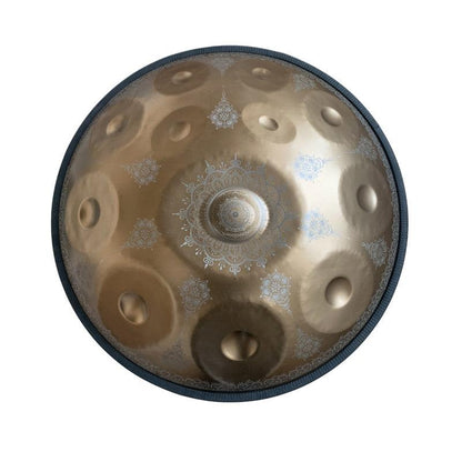 Lighteme Handmade Custom Mandala HandPan Drum D Minor Sabye Scale 22 Inches 9/10/12 Notes Stainless Steel Percussion Instrument