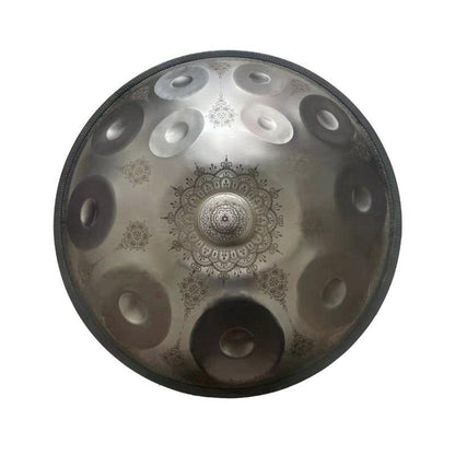 Lighteme Handmade Custom Mandala HandPan Drum D Minor Sabye Scale 22 Inches 9/10/12 Notes Stainless Steel Percussion Instrument