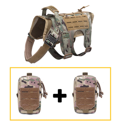 Lighteme Nylon Tactical Service Dog Harness Heavy Duty Dog Training No Pull Dog Harness Clearance