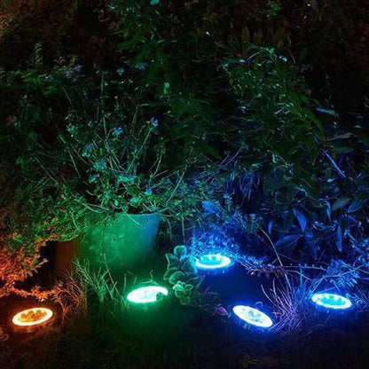 (6 Pack) Lighteme Colorize Solar Lights Color Change Stainless Steel Ring Lights In-Ground