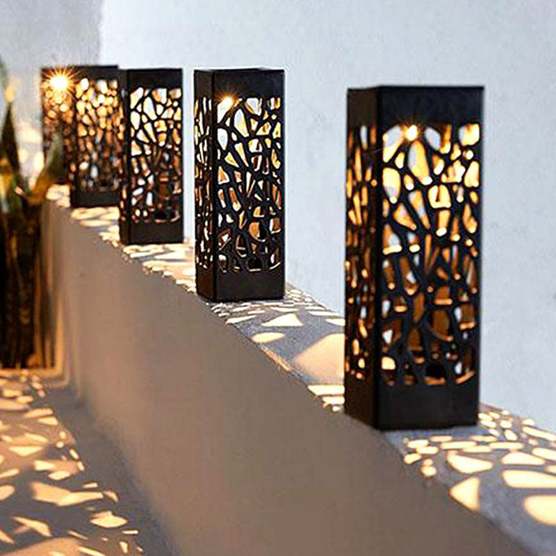 Lighteme 12-Lumen Solar Bollard Light with Tree Design LED 2/4/6/8/12-Pack
