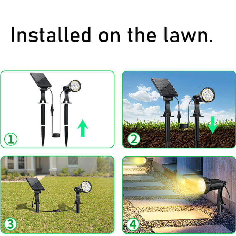 Lighteme 100 Lumen Solar LED Spot/Flood Light with Pole
